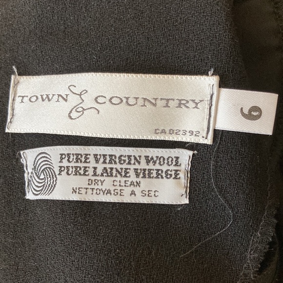 Vintage black wool Town & County - Picture 10 of 12